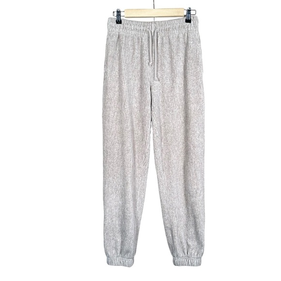 WILFRED FREE Ribbed Organic Cotton High Rise Jogger Lounge Pants in oatmeal - Picture 9 of 9